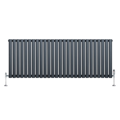 Oval Single Column Radiator 600mm x 1620mm & TRV Chrome Valves Modern ...