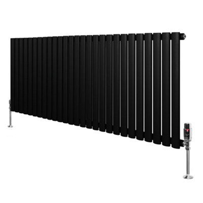 Oval Single Column Radiator 600mm x 1620mm & TRV Chrome Valves Modern ...
