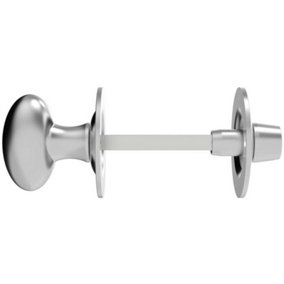 Oval Thumbturn Lock With Coin Release Handle 32 70mm Spindle Satin Chrome