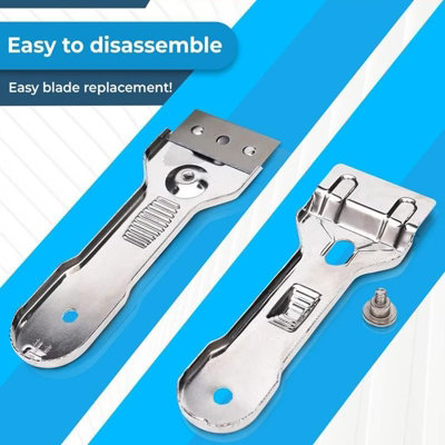 Oven Glass & Hob Scraper Cleaning Tool Multi-Purpose Non-Scratch Cleaner for Cleaning Grease, Paint, Labels, Stickers, Limescales