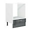 Oven Housing Cabinet Kitchen Cupboard Unit 600mm 60cm Soft Close Grey Gloss Luxe