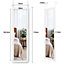 Over Door Mirror Full Length, Wall Mounted Mirror Door Hung Mirror for Bathroom/Bedroom/Wardrobe - Toughened Glass, White