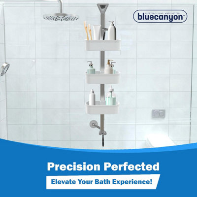 Over Screen 3-Tier Bathroom Organizer Shelf No-Drill Adjustable Rust ...