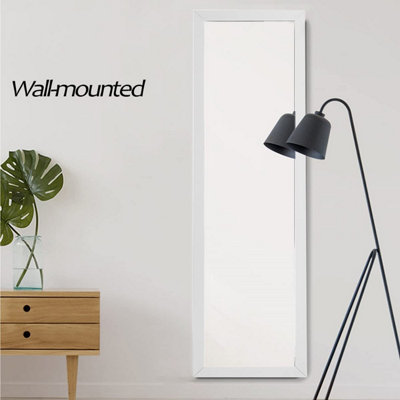 Over the Door Full Length Mirror - White