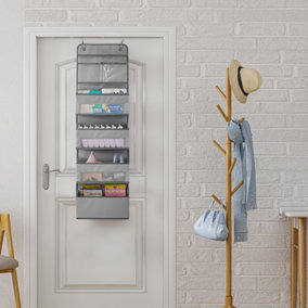 Over The Door Hanging Organizer with 4 Pockets Back of Door Storage for Clothes or Kids Toys