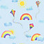 Over the Rainbow Flying Kites Wallpaper Blue / Multi Holden 91022