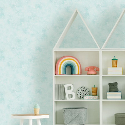 Over the Rainbow Iridescent Texture Wallpaper Teal Holden 91060