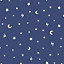 Over the Rainbow Stars and Moons Glow in the Dark Wallpaper Navy Holden 90982