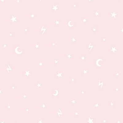 Over the Rainbow Stars and Moons Wallpaper Pink Holden 90981