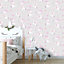 Over the Rainbow Unicorns and Rockets Wallpaper Grey Holden 90960