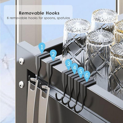 Over the Sink Dish Drainer Drying Rack, 3 Tier 105cm