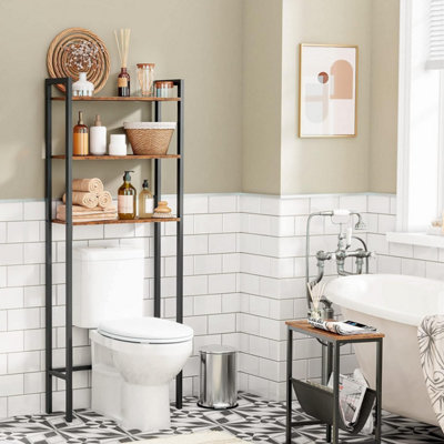 Over Toilet Storage Unit 3 Tier Bathroom Shelves Industrial Bathroom Organizer Over The Toilet Toilet Storage