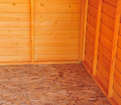 Overlap 10 x 15 Feet Dip Treated Apex Shed Double Door with Windows - 6