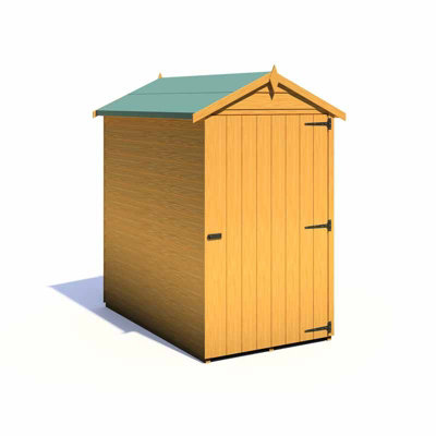 Overlap 3 x 5 Feet Single Door Value Dip Treated Shed - OSB - L164.5 x W114.6 x H183.4 cm - 4
