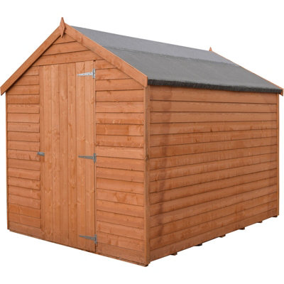 Overlap 8 x 6 Feet Dip Treated Value Range Apex Shed Single Door