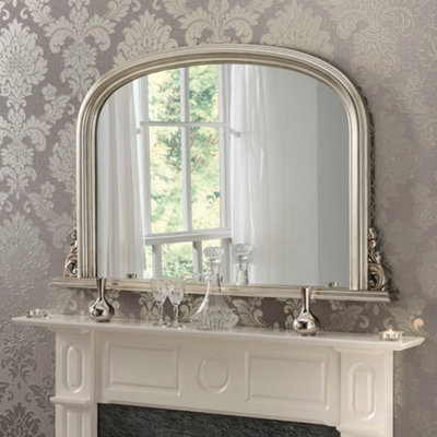 Overmantle Silver Classic Mirror 122(w) x 77cm(h)