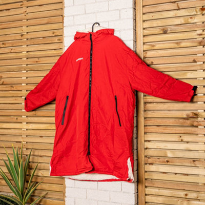 Oversized Adult Waterproof Active Robe with Fleece Lining and Travel ...