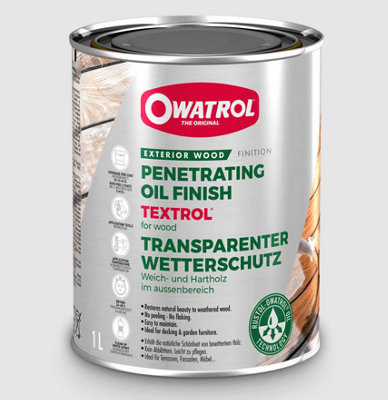 Owatrol Textrol Wood Oil With UV Protection Clear 1L