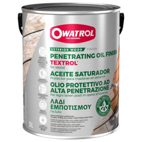 Owatrol Textrol Wood Oil With UV Protection Clear 5L