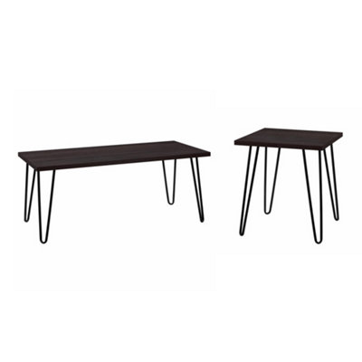 Owen Retro End Table in Espresso Colour