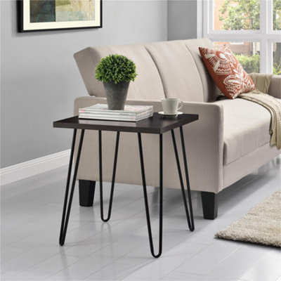 Owen Retro End Table in Espresso Colour