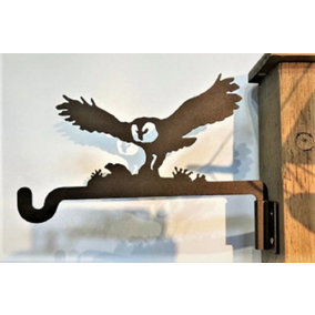 Owl and Mouse Projection Hanging Bracket - L26 cm - Black