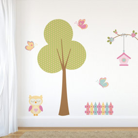 Owl and tree wall Sticker Wall Stickers