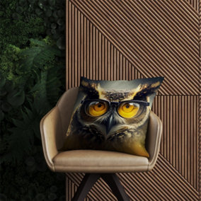 Owl Splashart Outdoor Cushion 60cm x 60cm