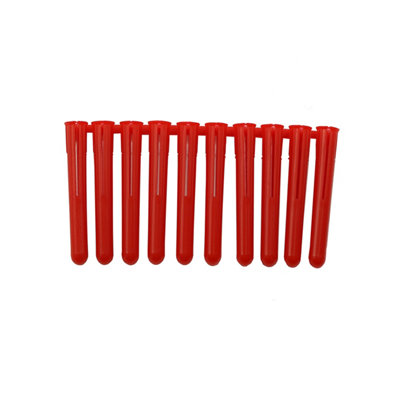 Owletts Plastic Wall Plug Red 6mm (Box of 100) FJARP
