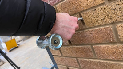 OX Pro Brick Joint Raker for clearing out mortar between brickwork