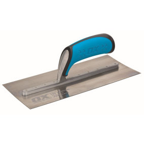 OX Pro Carbon Steel Plasterers Trowel for Finishing Skimming Rendering - 115 X 457mm / 18in