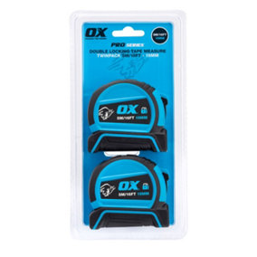 OX Pro Double Locking Tape Measure Twin Pack - 5m