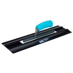 OX Pro Semi Flex Plastic Finishing Trowel with Soft Grip & Replaceable Blade System - 455 x 138 mm / 18in