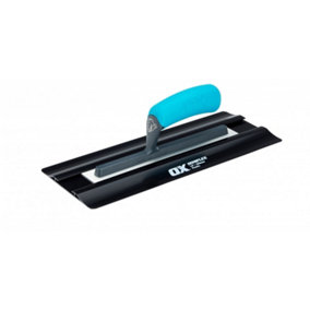 OX Pro Semi Flex Plastic Finishing Trowel with Soft Grip & Replaceable Blade System - 508 x 138 mm / 20in