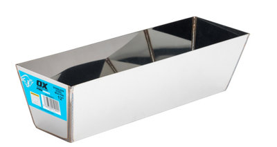 OX Pro Stainless Steel Plasterers Mud Pan, 300mm / 12"