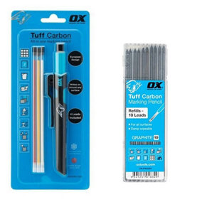 OX Tools All Purpose Deep Hole Tuff Carbon Pencil 13 Graphite Lead Refill Inc