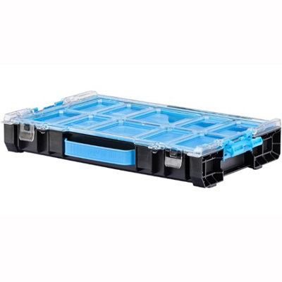 Ox Tooltrek Trade 3 Piece Deep Tool Box + Trolley Wheels + Organiser OX ...