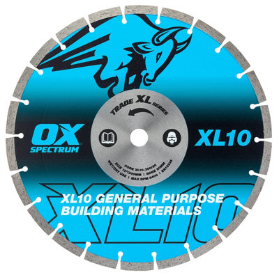 OX Trade XL-10 12 Inch Segmented Diamond Blade Stone Brick Cutting Disc ...