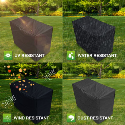 Oxbridge Black Seater 4ft Waterproof Outdoor Garden Bench