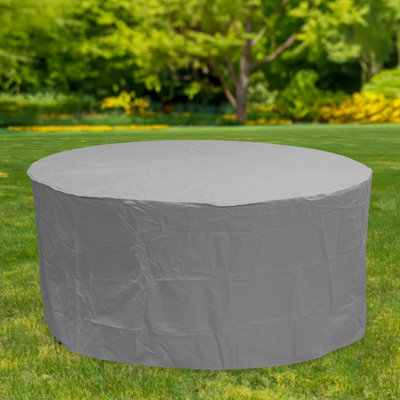 Oxbridge Grey Large Round Waterproof Outdoor Garden Patio Set Furniture ...