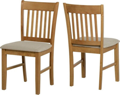 Oxford 2 Chairs Oak Mink Microsuede priced per pair