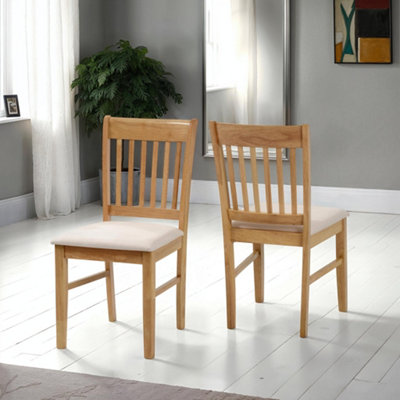 Oxford 2 Chairs Oak Mink Microsuede priced per pair