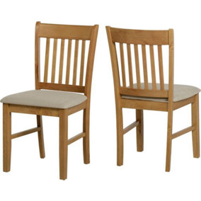 Oxford 2 Chairs Oak Mink Microsuede priced per pair
