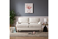 Oxford 2 Seater Sofa, Ivory Linen