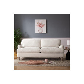 Oxford 3 Seater Sofa, Ivory Linen