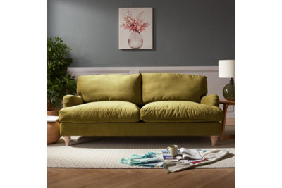 Olive velvet deals sofa