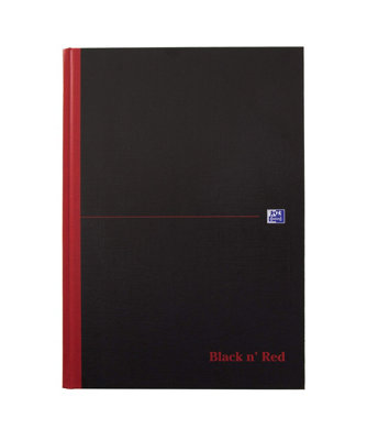 Oxford Black n Red Book Casebound 90gsm Narrow Ruled 192 pages A4 Ref ...
