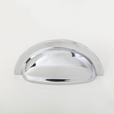 Oxford Cup Pull Handle in Polished Chrome - single handle