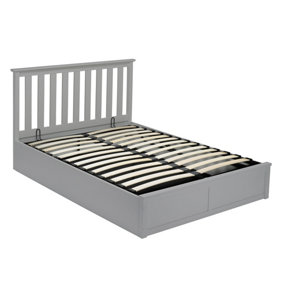 Oxford Ottoman Double Bed Grey
