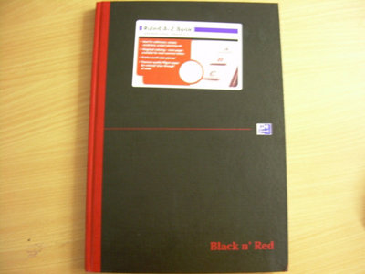 Oxford TS-180153 Black n Red A4 Ruled Book, Casebound, 90gsm, 192 Pages ...